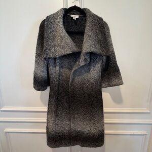 Ann Taylor LOFT Women’s Size S Gray Ombre Cardigan Sweater Cowl Neck Boho Duster